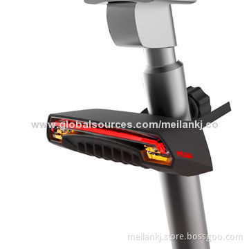 Yellow light flashes, indication of the rear bike turning left/right, laser lamp, rechargeable